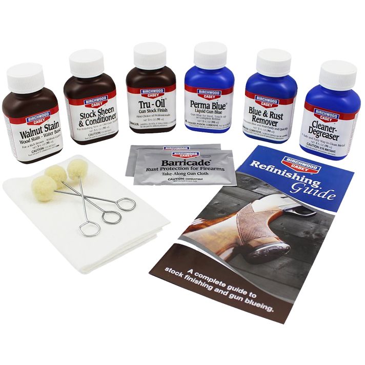 Birchwood Casey 20001 Deluxe Perma Blue & Tru-Oil Gun Stock Finishing Kit