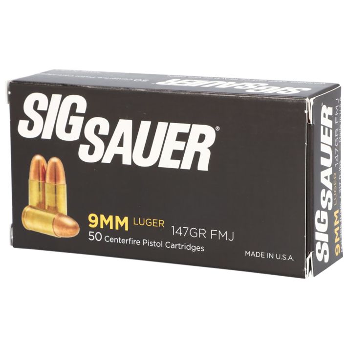 Sig Sauer E9MMB350 Elite Ball9mmLuger 147gr Full Metal Jacket 50 Per Box/20 Case