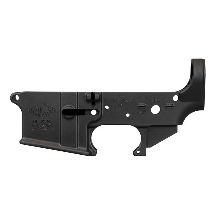 Yankee Hill 125 Stripped Lower Receiver 5.56x45mm NATO 7075-T6 Aluminum Black Anodized for AR-15