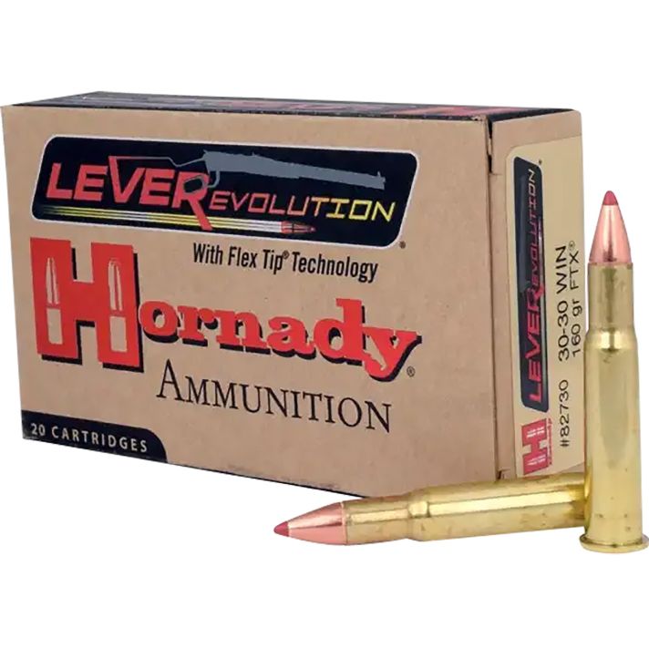 Hornady 82730 LEVERevolution30-30Win 160gr Flex Tip eXpanding 20 Per Box/10 Case