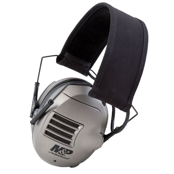 M&P Accessories 110041 Alpha Electronic Muff Polymer 23 dB Over the Head Gray/Black Adult 1 Pair
