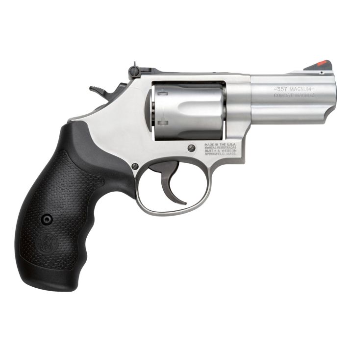 Smith & Wesson 10061 Model 66 Combat Magnum 357 Mag or 38 S&W Spl +P Stainless Steel 2.75" 2 Piece Barrel, 6 Shot K-Frame, Full-length Extractor Rod, Synthetic Grip, Internal Lock