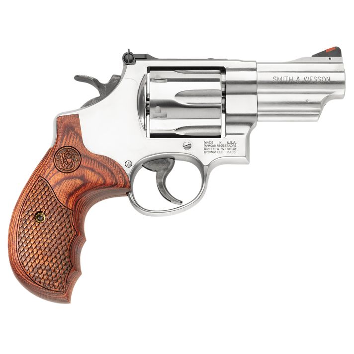 Smith & Wesson 150715 Model 629 Deluxe 44 Rem Mag or 44 S&W Spl Stainless Steel 3" Barrel & 6rd Cylinder, Satin Stainless Steel N-Frame, Textured Wood Grip