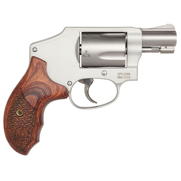 Smith & Wesson 170348 Performance Center Model 642 Enhanced Action 38 S&W Spl +P 5rd 1.88" Stainless Steel Barrel & Cylinder Matte Silver Aluminum Frame with Custom Wood Grip
