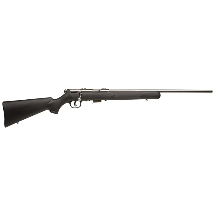 Savage Arms 91700 93 FSS Full Size 22 WMR 5+1 21" Matte Sporter Barrel, Matte Drilled & Tapped Stainless Steel Receiver, Matte Black Fixed Synthetic Stock, Right Hand