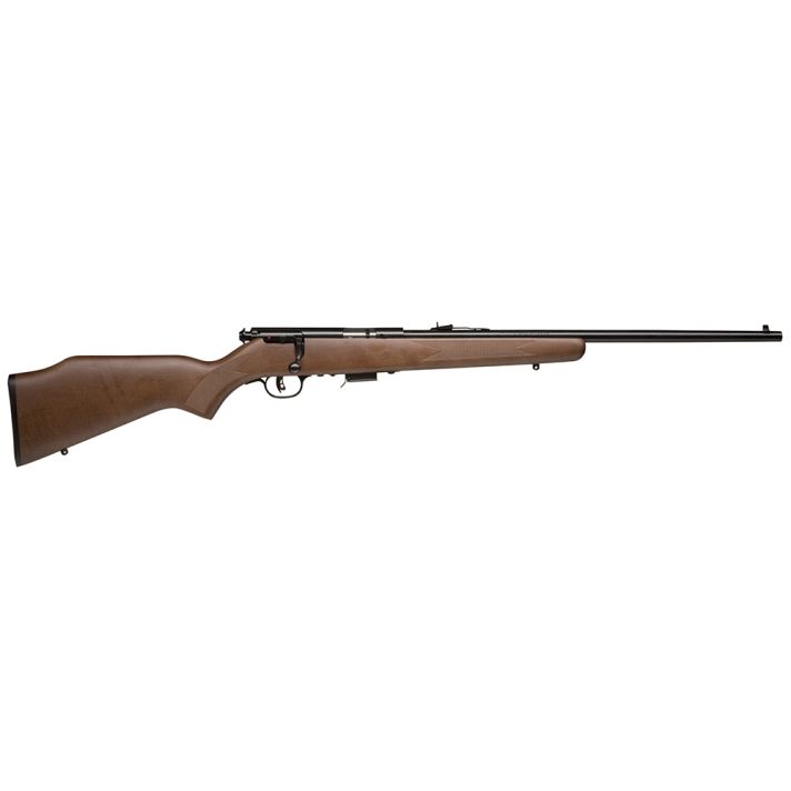 Savage Arms 90700 93 G Full Size 22 WMR 5+1 21" Matte Black Sporter Barrel, Matte Black Drilled & Tapped Carbon Steel Receiver, Satin Hardwood Fixed Stock, Right Hand