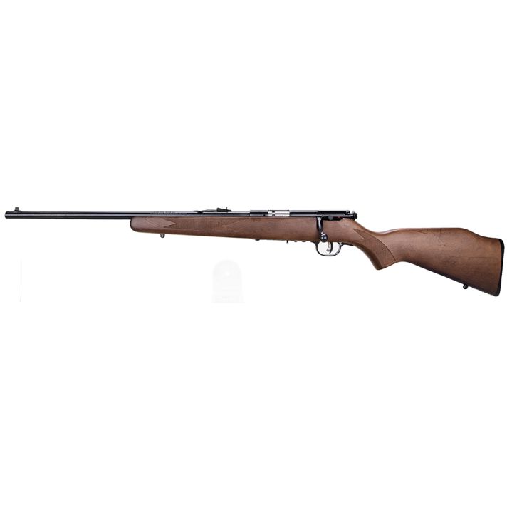 Savage Arms 95700 93 G Full Size 22 WMR 5+1 21" Matte Black Sporter Barrel, Matte Black Drilled & Tapped Carbon Steel Receiver, Satin Hardwood Fixed Stock, Left Hand