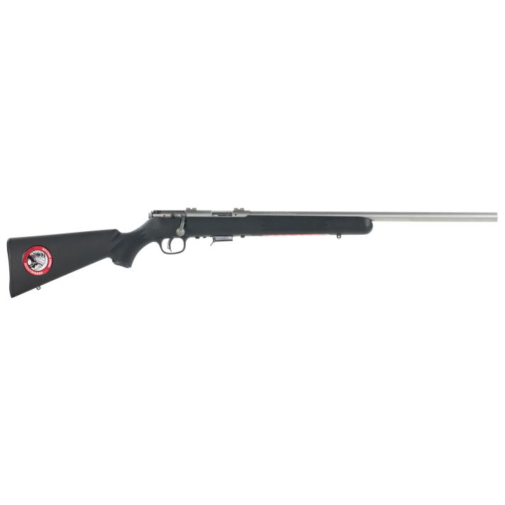 Savage Arms 96703 93R17 FVSS Full Size 17 HMR 5+1 21" Matte Heavy Button Rifled Barrel, Matte Drilled & Tapped Stainless Steel Receiver, Matte Black Fixed Synthetic Stock, Right Hand
