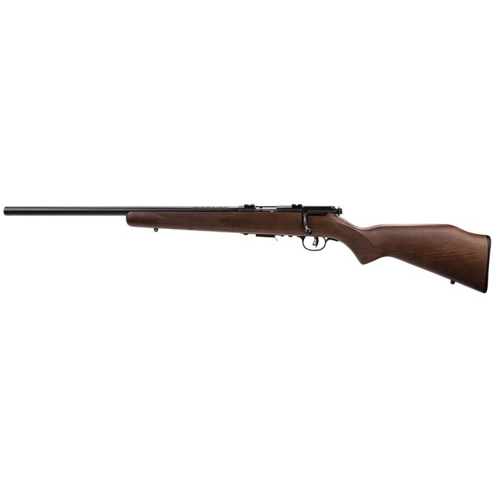 Savage Arms 96717 93R17 GLV Full Size 17 HMR 5+1 21" Matte Black Heavy Varmint Barrel, Matte Black Drilled & Tapped Carbon Steel Receiver, Satin Hardwood Fixed Stock, Left Hand