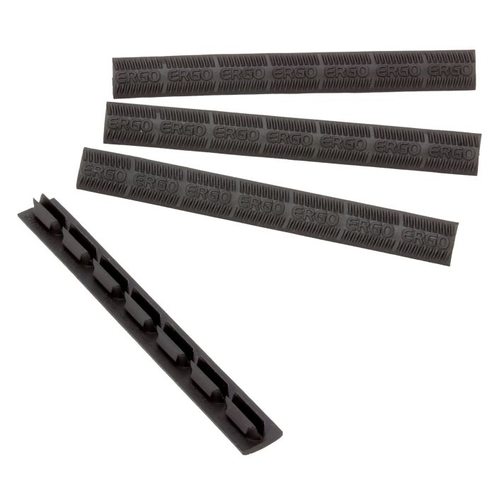 Ergo 4332BK WedgeLok Slot CoverBlack Rubber, 4 Slot Low Profile w/Aggressive Texture 4 Per Pack