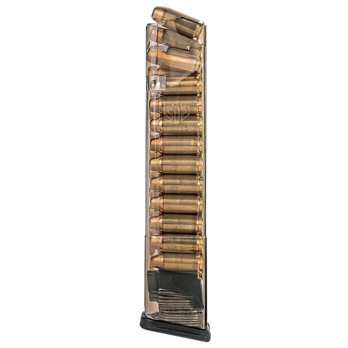 ETS Group GLK22170 Pistol Mags24rd Extended 40 S&W Compatible w/Glock 22/23/24/27/35 Gen1-4Clear Polymer