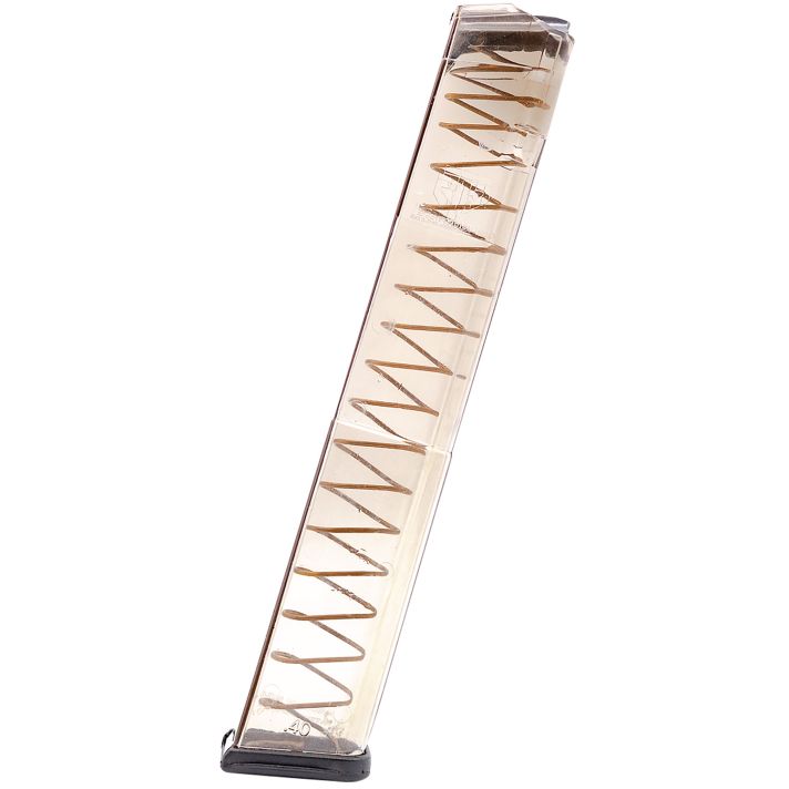 ETS Group GLK22210 Pistol Mags30rd Extended 40 S&W Compatible w/Glock 22/23/24/27/35 Gen1-4 Clear Polymer