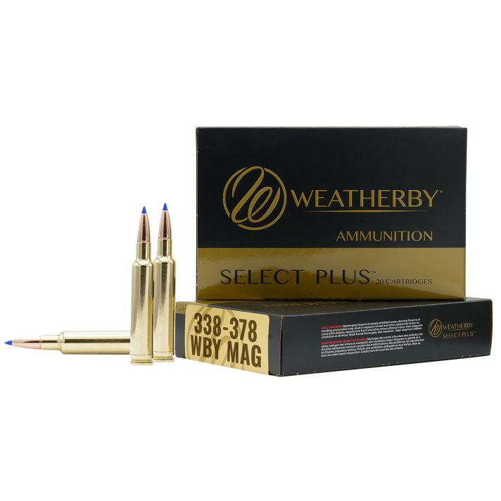 Weatherby B333225TTSX Select Plus338-378WthbyMag 225gr Barnes Tipped TSX Lead Free 20 Per Box/10 Case