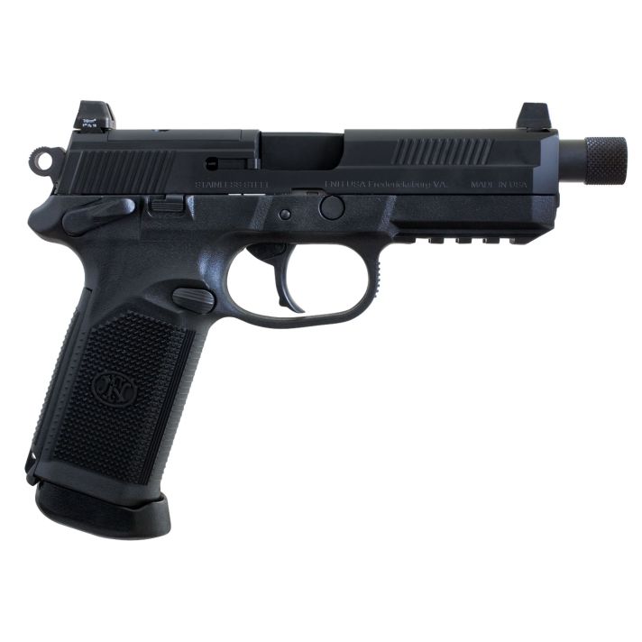 FN 66981 FNX Tactical 45 ACP5.30" Threaded Barrel 10+1, Matte Black , Manual Safety , Night Sights , Optics Ready