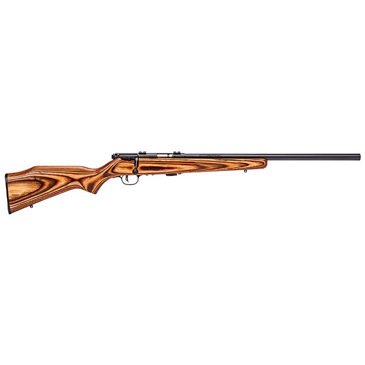 Savage Arms 25700 Mark II BV Full Size 22 LR 5+1 21" Matte Black Heavy Button Rifled Barrel, Matte Black Drilled & Tapped Carbon Steel Receiver, Satin Brown Fixed Laminate Stock, Right Hand