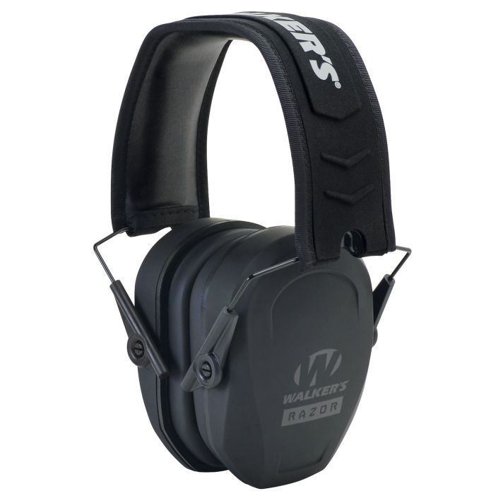 Walker's GWPRSMPAS Razor Slim Passive Muff 27 dB Over the Head Black Polymer