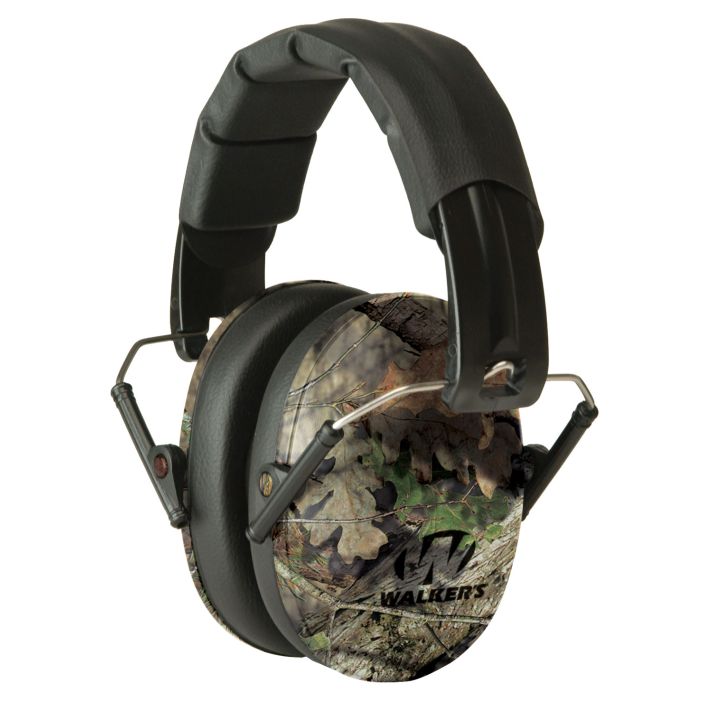 Walker's GWPFPM1CMO Pro Low Profile Passive Muff 22 dB Over the Head Mossy Oak/Black Polymer