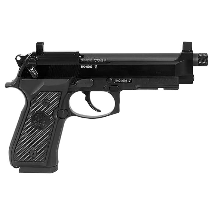 Beretta USA J90A192FSRF19SK 92FSR22 LR 15+1 5.30" Steel Threaded Barrel, Black Burniton Serrated Steel Slide & Aluminum Frame w/Picatinny Rail & Beavertail *Features Suppressor Ready Kit