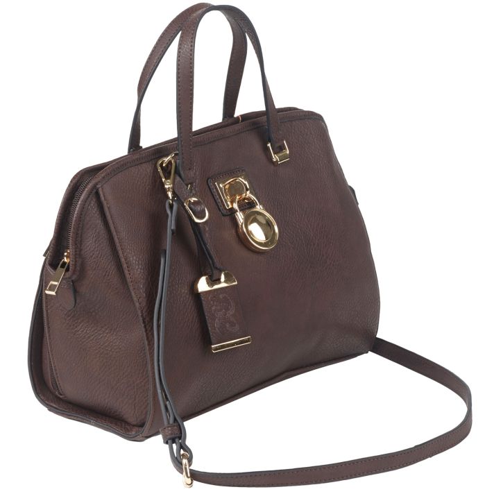 Bulldog BDP028 Satchel Style PurseChocolate Brown Leather Satchel Most Sm Pistols & Revolvers Ambidextrous Hand