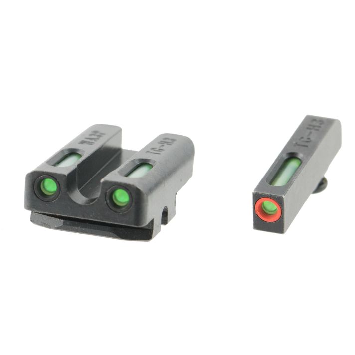 TruGlo TG13WA3PC TFX ProBlack | Green Tritium & Fiber Optic Orange Outline Front Sight Green Tritium & Fiber Optic Rear Sight