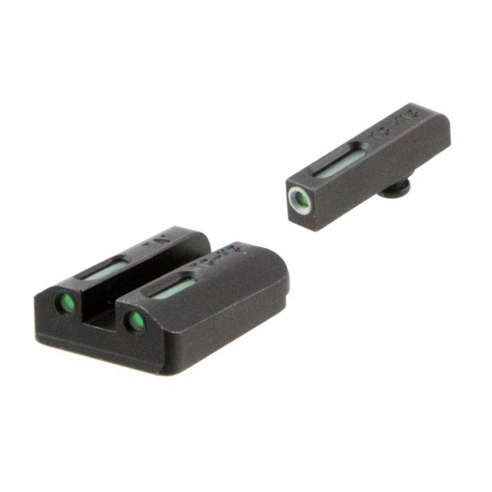 TruGlo TG13TA2A TFXBlack | Green Tritium & Fiber Optic White Outline Front Sight Green Tritium & Fiber Optic Rear Sight