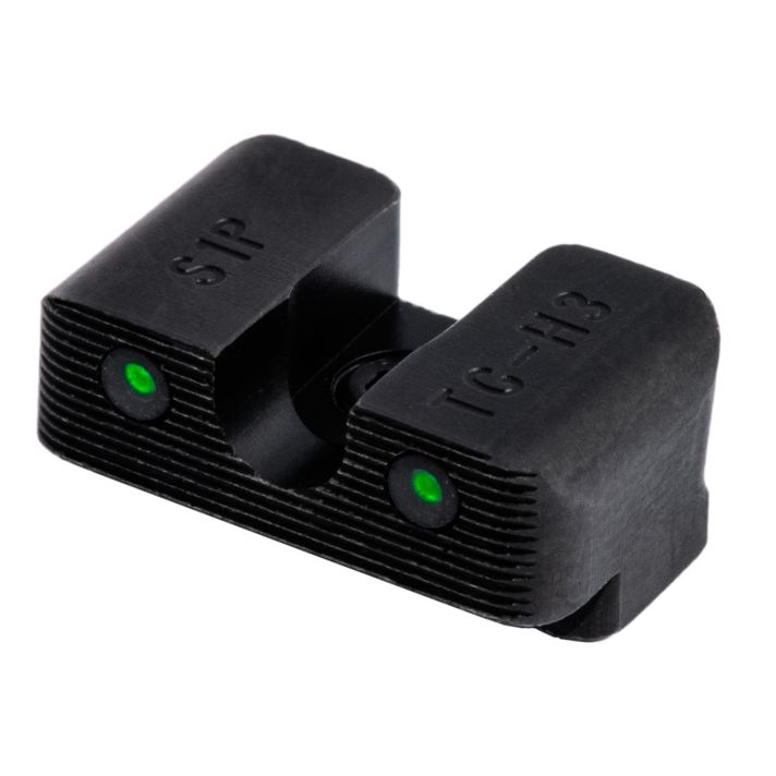 TruGlo TG231S1W Tritium ProBlack | Green Tritium White Outline Front Sight Green Tritium Rear Sight