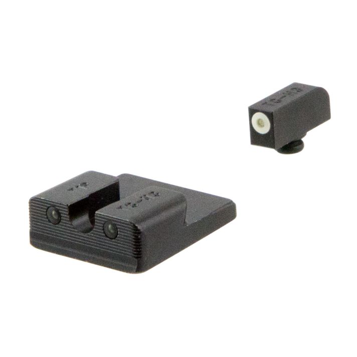 TruGlo TG231T2W Tritium ProBlack | Green Tritium White Outline Front Sight Green Tritium Rear Sight