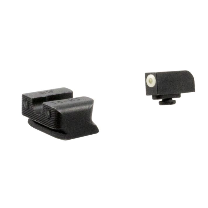 TruGlo TG231W1W Tritium ProBlack | Green Tritium White Outline Front Sight Green Tritium Rear Sight