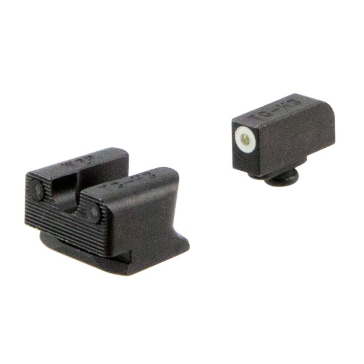 TruGlo TG231W2W Tritium ProBlack | Green Tritium White Outline Front Sight Green Tritium Rear Sight