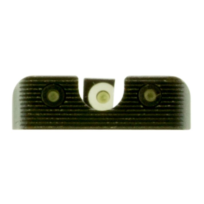 TruGlo TG231X1W Tritium ProBlack | Green Tritium White Outline Front Sight Green Tritium Rear Sight