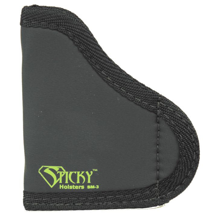 Sticky Holsters SM3 SM-3IWB Size 3 Black/Green Latex Free Rubber Fits .380 Semi-Auto w/Laser Fits Up To 2.75" Barrel Ambidextrous