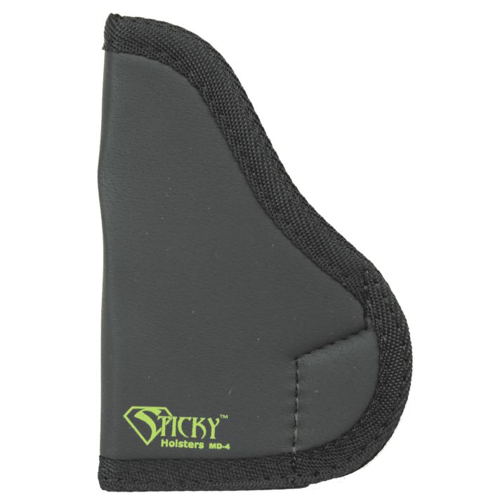 Sticky Holsters MD4 MD-4Black/Green Latex Free Rubber Fits Med Semi-Auto Ambidextrous