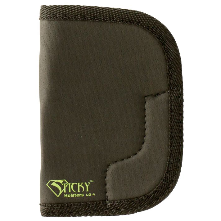 Sticky Holsters LG4 LG-4Black/Green Latex Free Rubber Fits Lg Revolvers up to 3" Ambidextrous