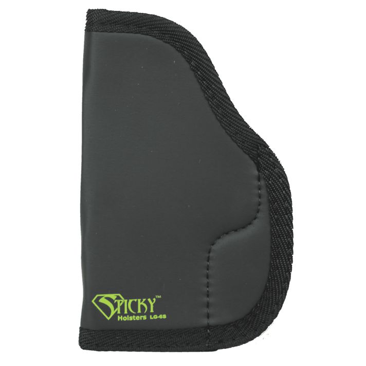 Sticky Holsters LG6S LG-6SBlack/Green Latex Free Rubber Fits Compact/Med Auto Ambidextrous