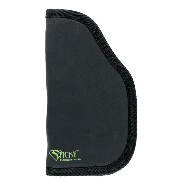Sticky Holsters LG6LMODLS LG-6LBlack/Green Latex Free Rubber Fits 4-5" Lg Auto w/Laser Ambidextrous