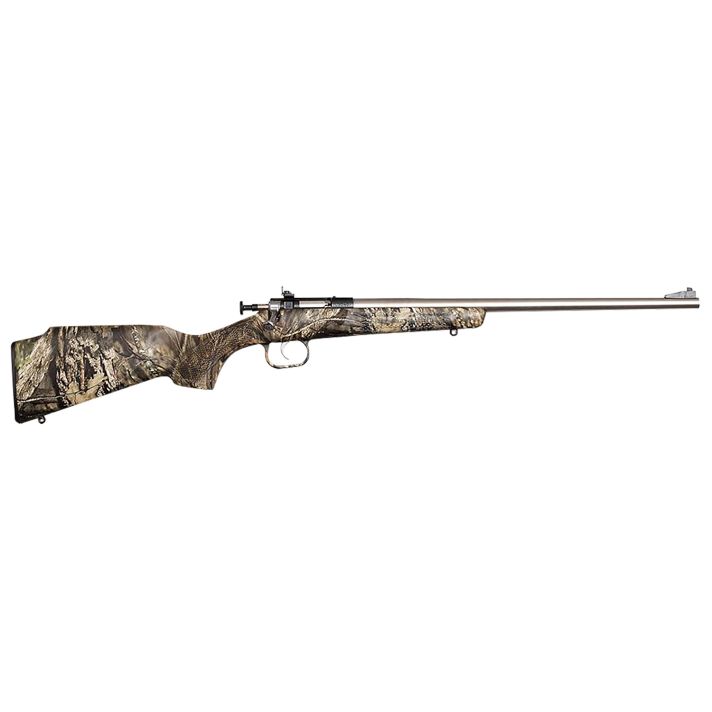 Crickett KSA2166 Youth22 LR 1rd 16.12" Stainless Steel Barrel, Fixed Front/Adjustable Rear Peep Sights, Mossy Oak Break-Up Synthetic Stock w/11.5" LOP, Rebounding Firing Pin Safety