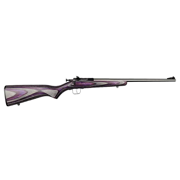 Crickett KSA2228 Youth22 LR 1rd 16.12" Stainless Steel Barrel, Fixed Front/Adjustable Rear Peep Sights, Purple Laminate Stock w/11.5" LOP, Rebounding Firing Pin Safety