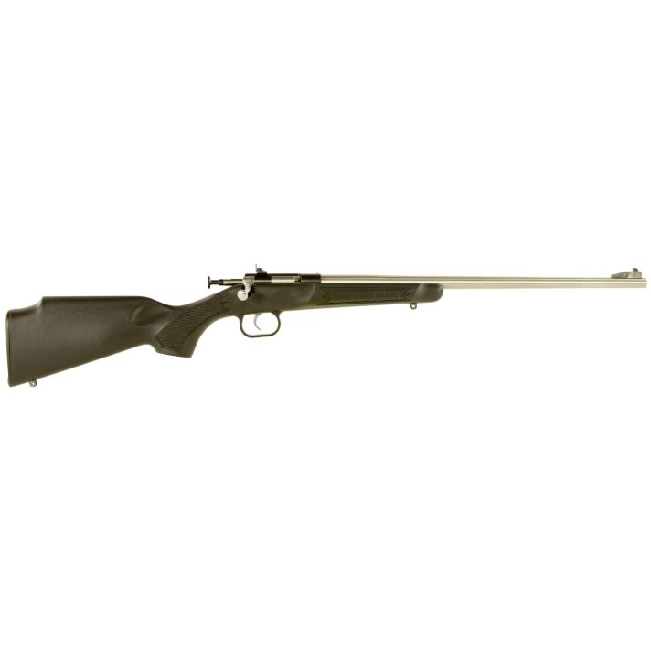 Crickett KSA2245 Youth22 LR 1rd16.12" Stainless Steel Barrel, Fixed Front/Adjustable Rear Peep Sights, Black Synthetic Stock w/11.5" LOP, Rebounding Firing Pin Safety