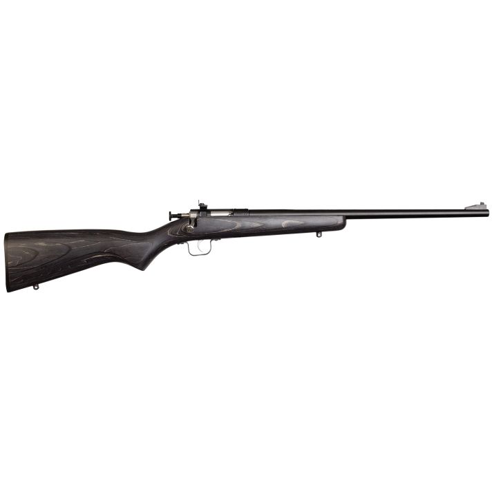 Crickett KSA2244 Youth22 LR 1rd 16.12" Blued Barrel & Receiver, Fixed Front/Adjustable Rear Peep Sight, Black Laminate Stock w/11.5" LOP, Rebounding Firing Pin Safety