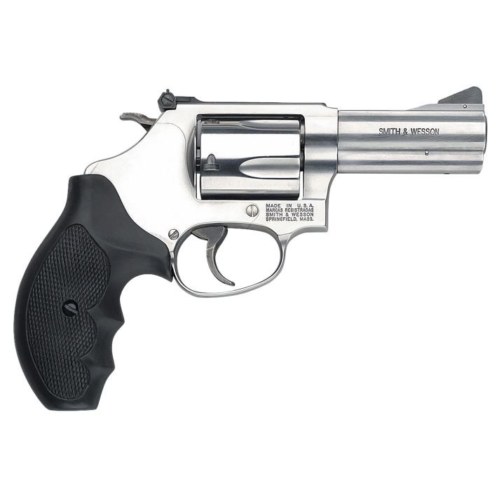 Smith & Wesson 162430 Model 60357 Mag or 38 S&W Spl +P 5 Shot 3" Stainless Steel Barrel/Cylinder, Satin Stainless Steel J-Frame, Exposed Hammer, Polymer Grip