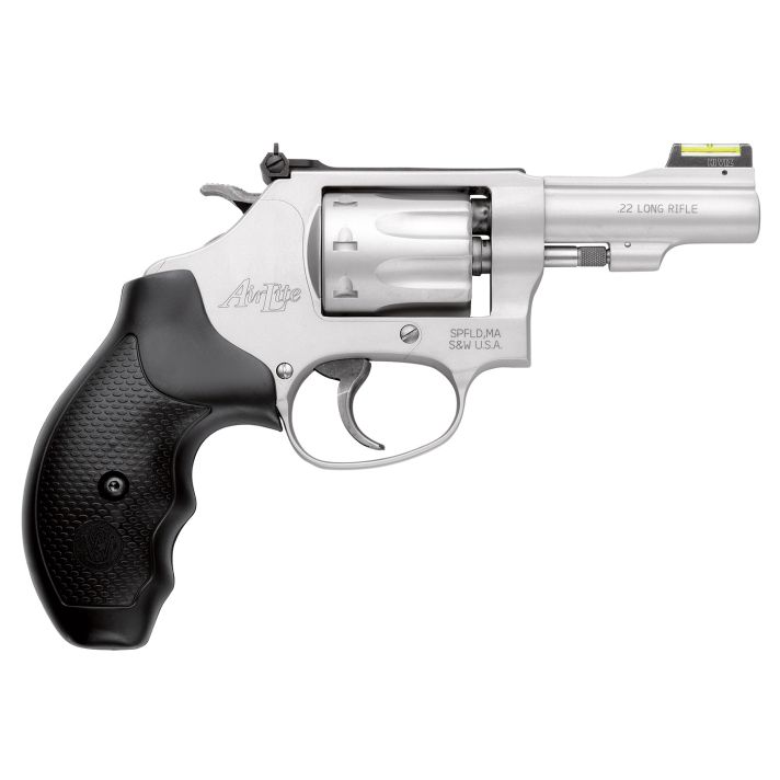 Smith & Wesson 160221 Model 317 Kit Gun *CA Compliant 22 LR 8 Shot 3" Stainless Steel Barrel, Aluminum Alloy Cylinder & J-Frame, HiViz Fiber Optic Green Front/Adjustable Rear Sights, Synthetic Grip
