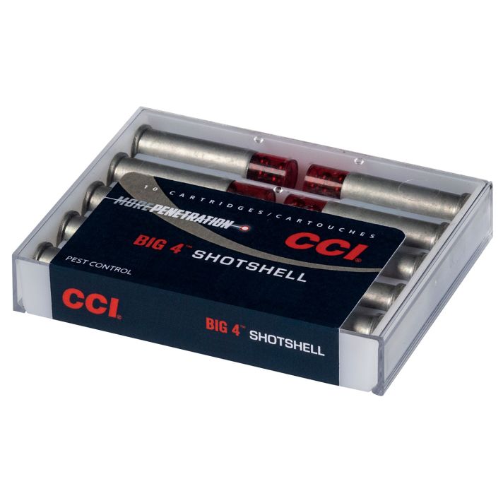 CCI 3718CC Big 4 Shotshell 44Rem Mag/44S&W Spl 110gr #4Shot 10 Per Box/20 Case