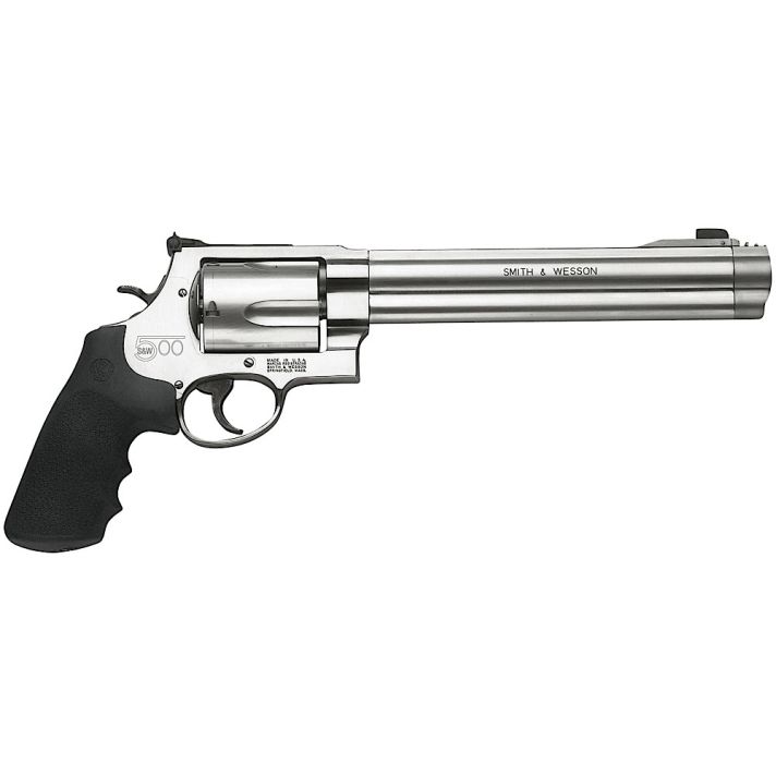 Smith & Wesson 163500 Model 500500 S&W Mag Stainless Steel 8.38" Barrel & 5rd Cylinder, SatinStainless Steel X-Frame, Fixed Compensator, Internal Lock