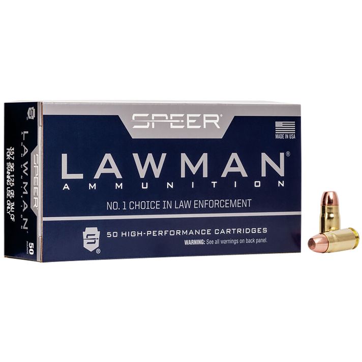 Speer 54232 Lawman Training Clean-Fire 357Sig 125gr Total Metal Jacket Flat Nose 50 Per Box/20 Case