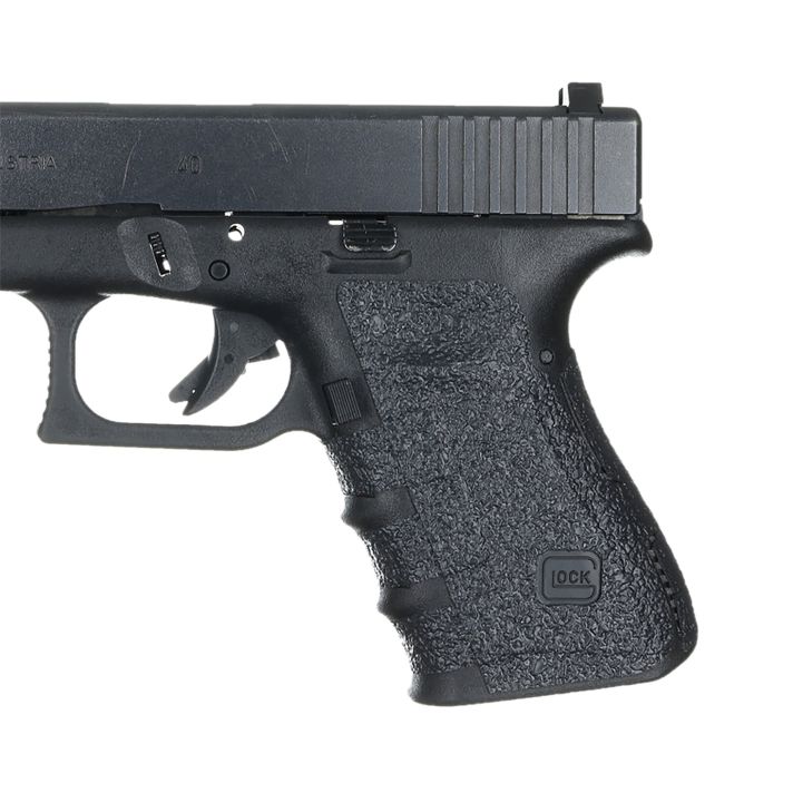 Talon Grips 110R Adhesive GripCompatible w/Glock 19/23/25/32/38 Gen4 w/No Backstrap, Black Textured Rubber