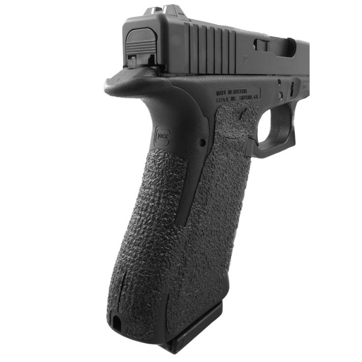 Talon Grips 113R Adhesive GripCompatible w/ Glock 17/22/24/31/34/35/37 Gen4 w/No Backstrap, Black Textured Rubber
