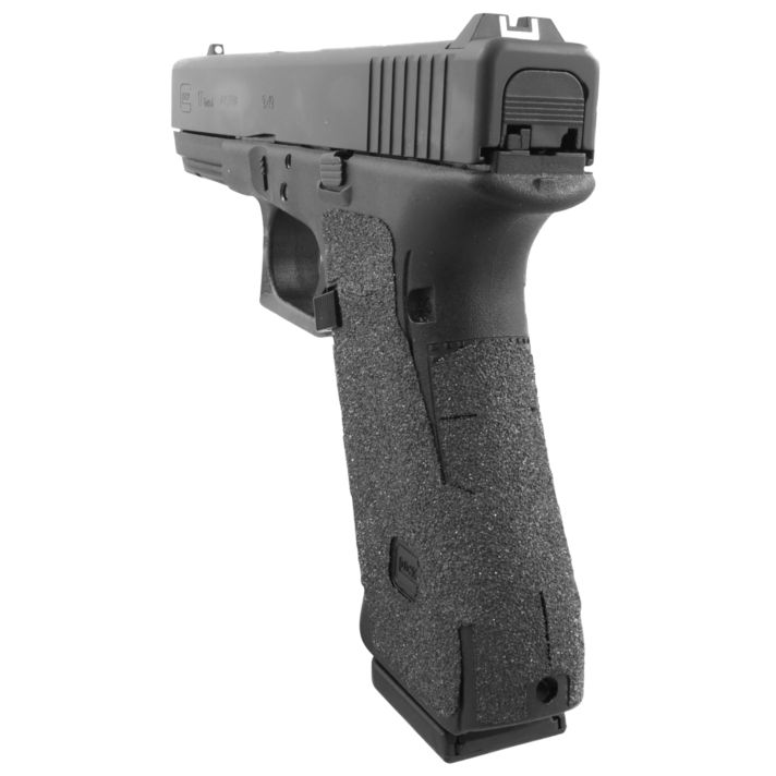 Talon Grips 113G Adhesive GripCompatible w/ Glock 17/22/24/31/34/35/37 Gen4 w/No Backstrap, Black Textured Granulate