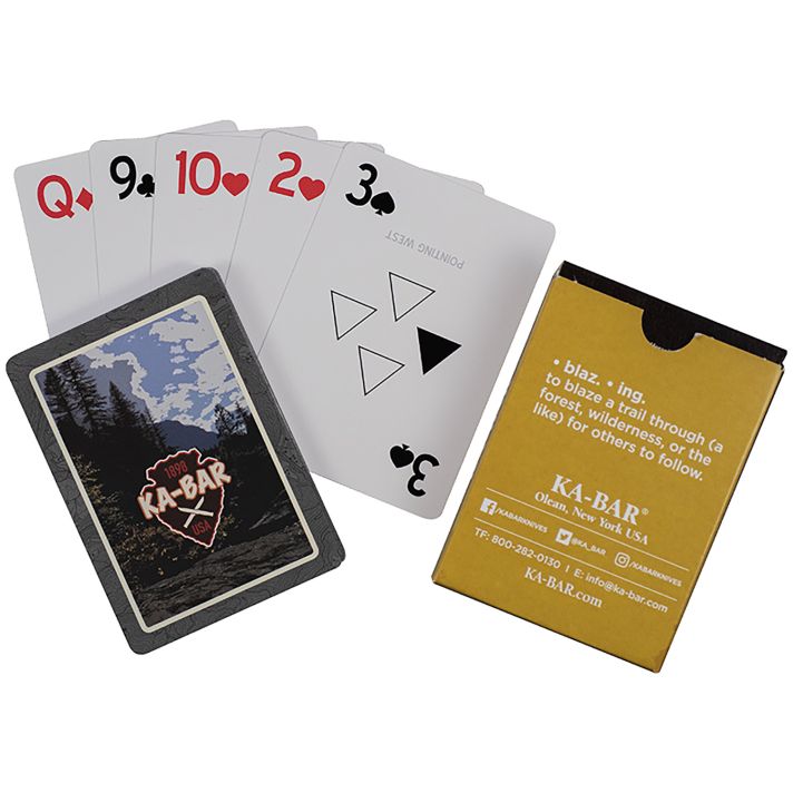 Ka-Bar 9914 Ka-Bar Playing Cards Multi-Color 3.50" Doubles as Trail Markers