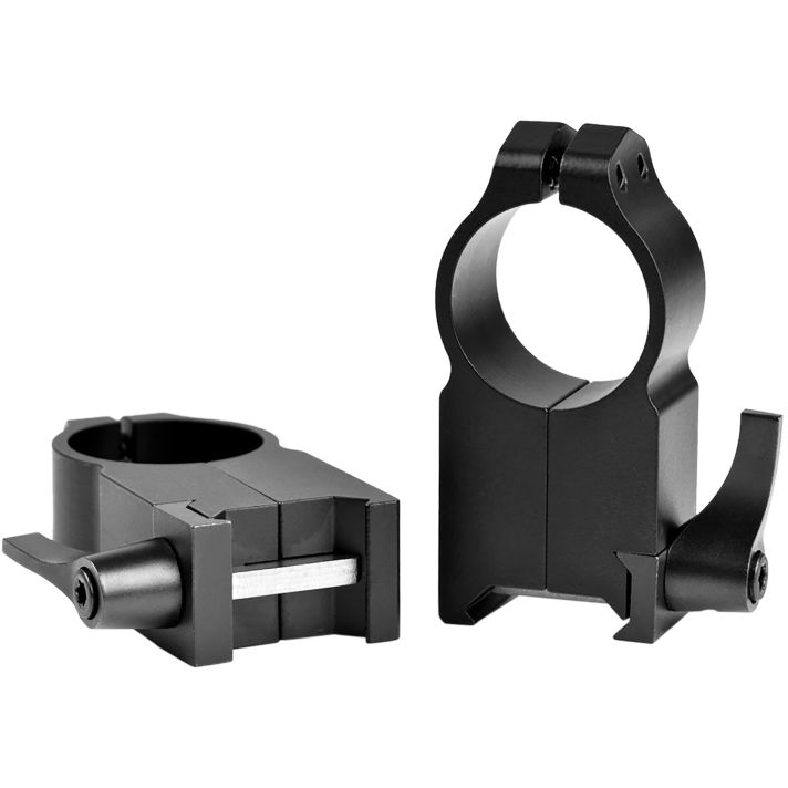 Warne 204LM Vertical Rings Maxima Matte Black 1" Ultra High Quick Detach 0 MOA