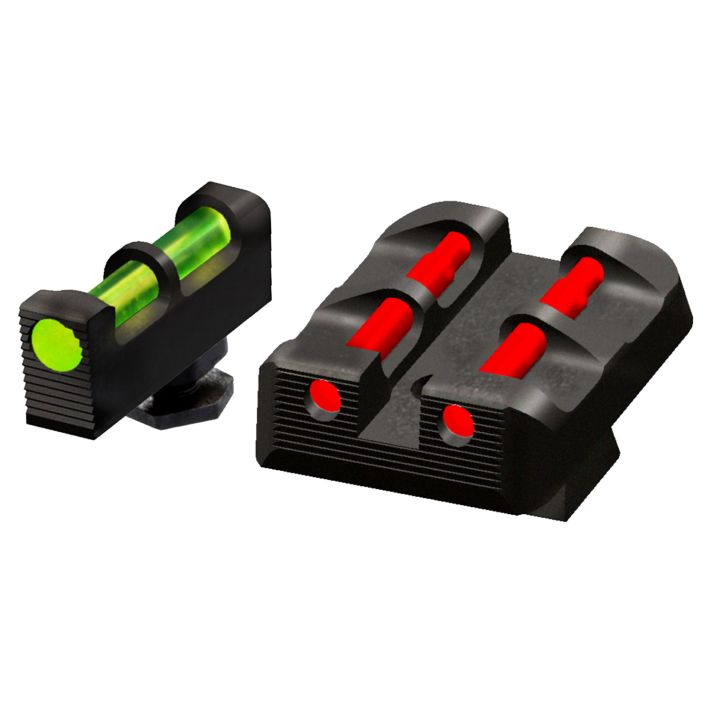 HiViz GLT178 Target Sight Set Glock Green Fiber Optic Front Sight-Red Fiber Optic Rear Sight